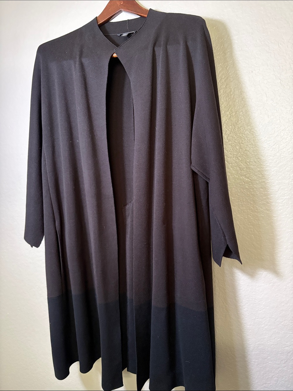 Vintage Silk Blend Eileen Fisher Brown and Black Long Knit Cardigan